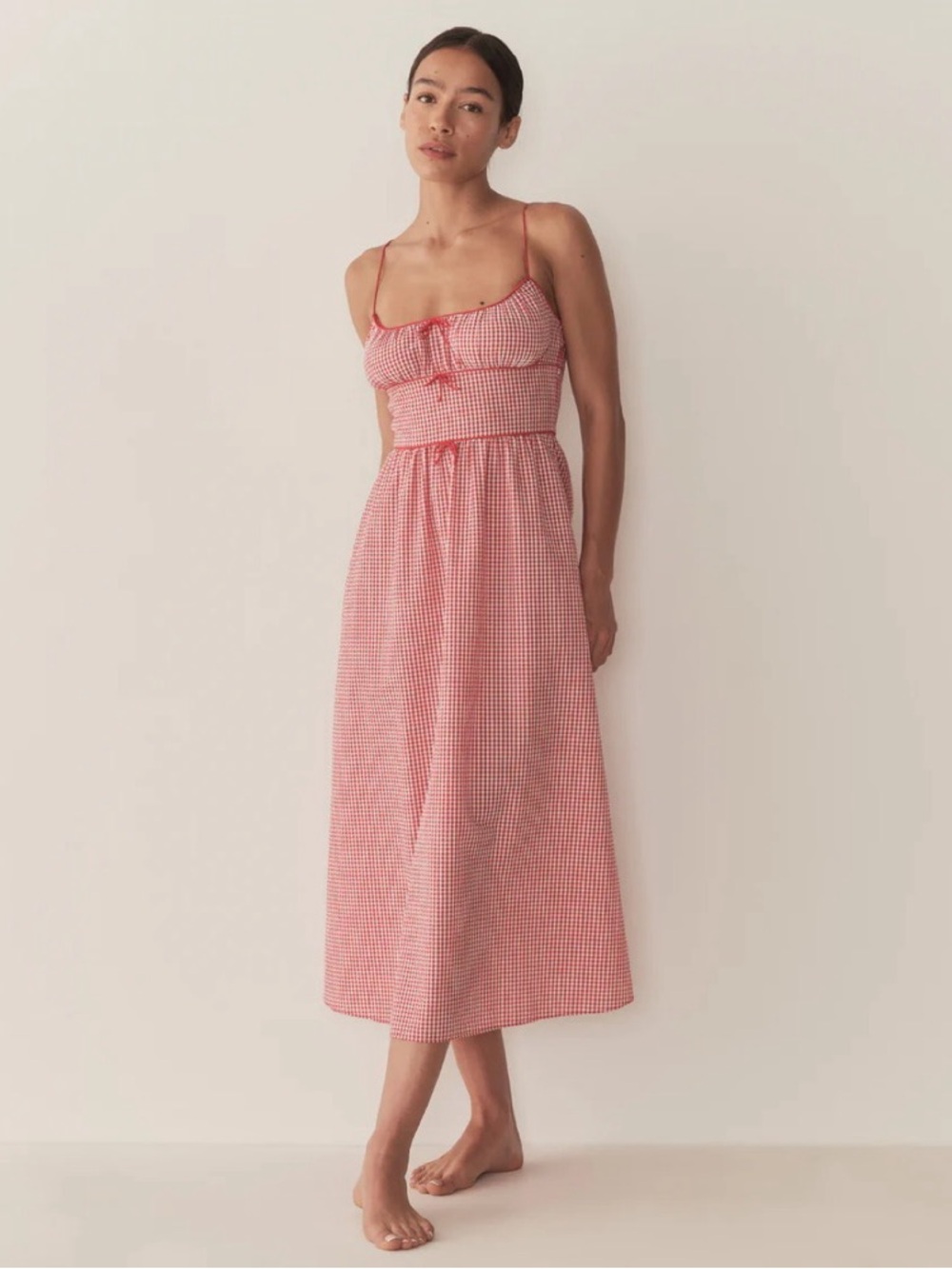 NWT Doen Belline Sun Dress in Red Gingham S
